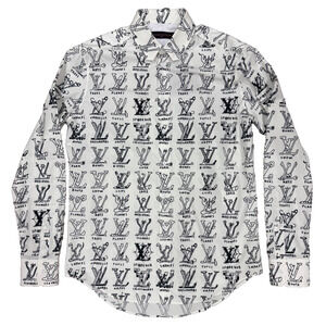 Louis Vuitton Placed Graphic Regular Long Sleeve Monogram Button Up Down Shirt M